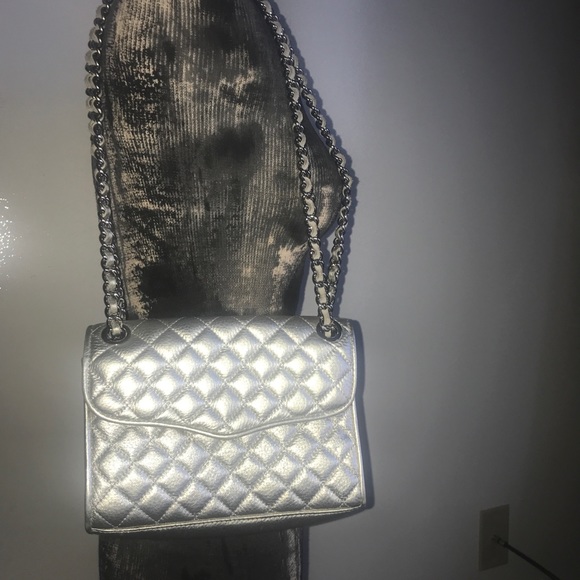 Rebecca Minkoff silver shoulder or crossbody bag - Picture 4 of 8